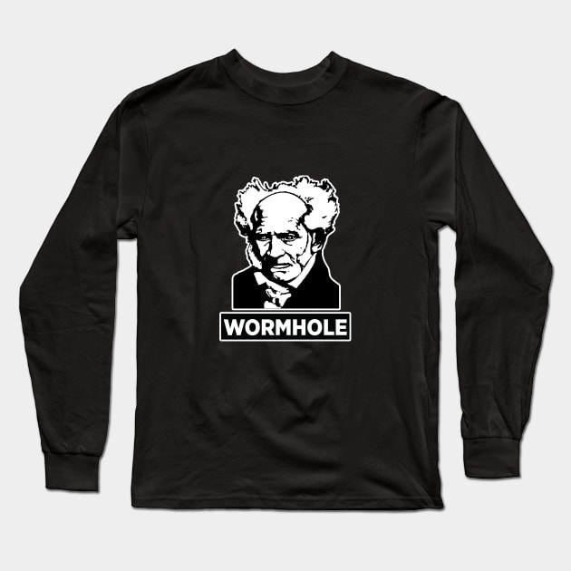 ARTHUR SCHOPENHAUER - WORMHOLE Long Sleeve T-Shirt by ITCHY_SAVOIR